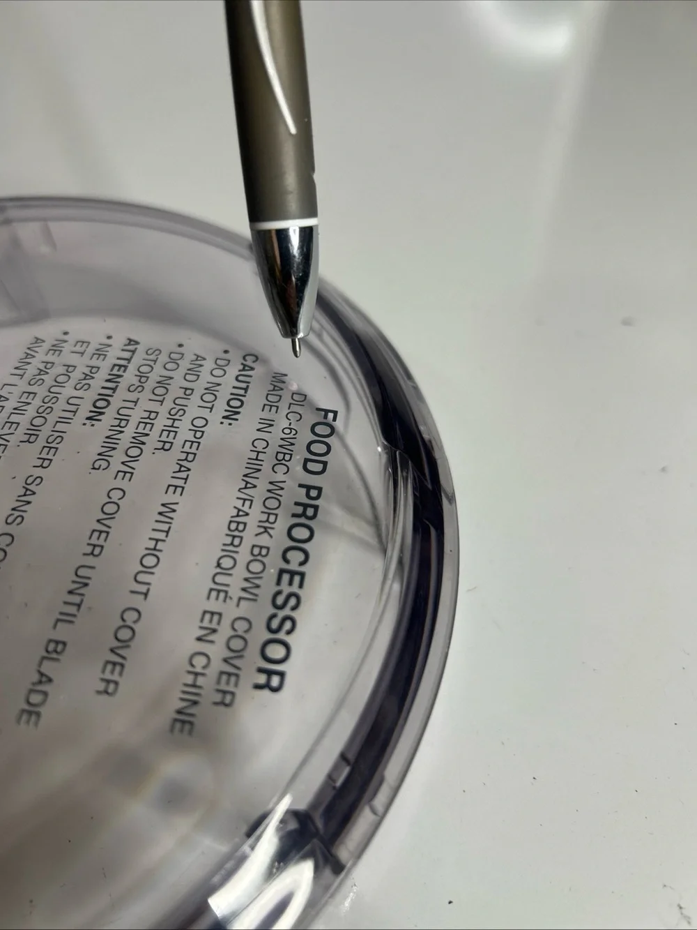 Cuisinart DLC-6WBC Work Bowl Cover Lid DLC-6 Food Processor Part Read!